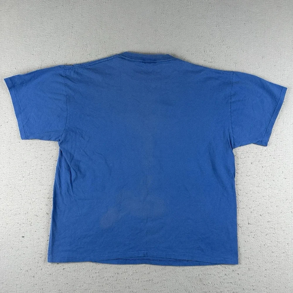 Vintage Road Runner T‎ Shirt Men's XL Blue Looney Tunes Big Head Short Sleeve